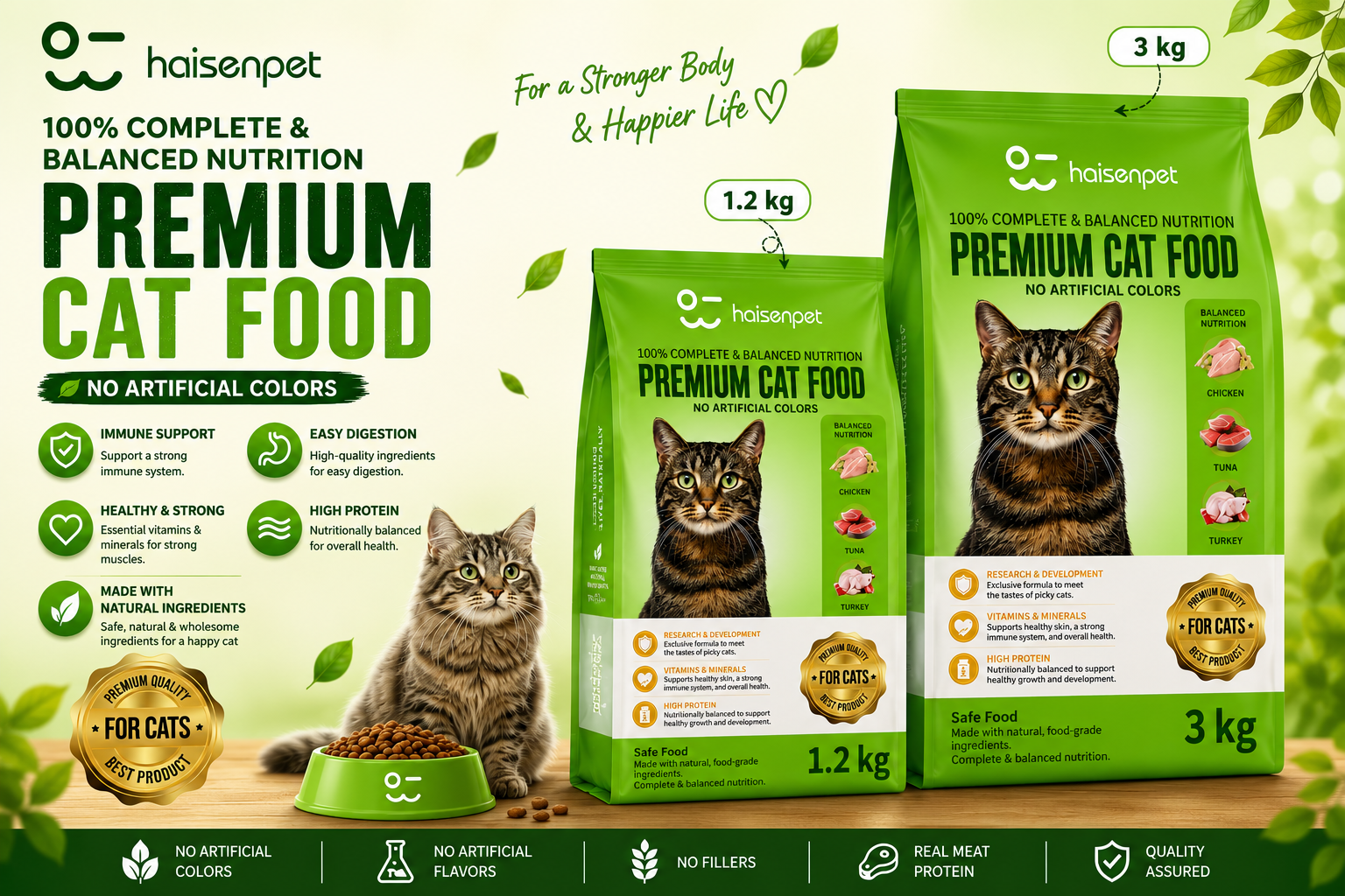 Haisenpet Premium Cat Food: Complete & Balanced Nutrition for a Healthy and Happy Cat