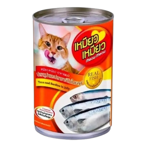 Mew Mew Can Food Tuna & Sardine in Jelly  400gm