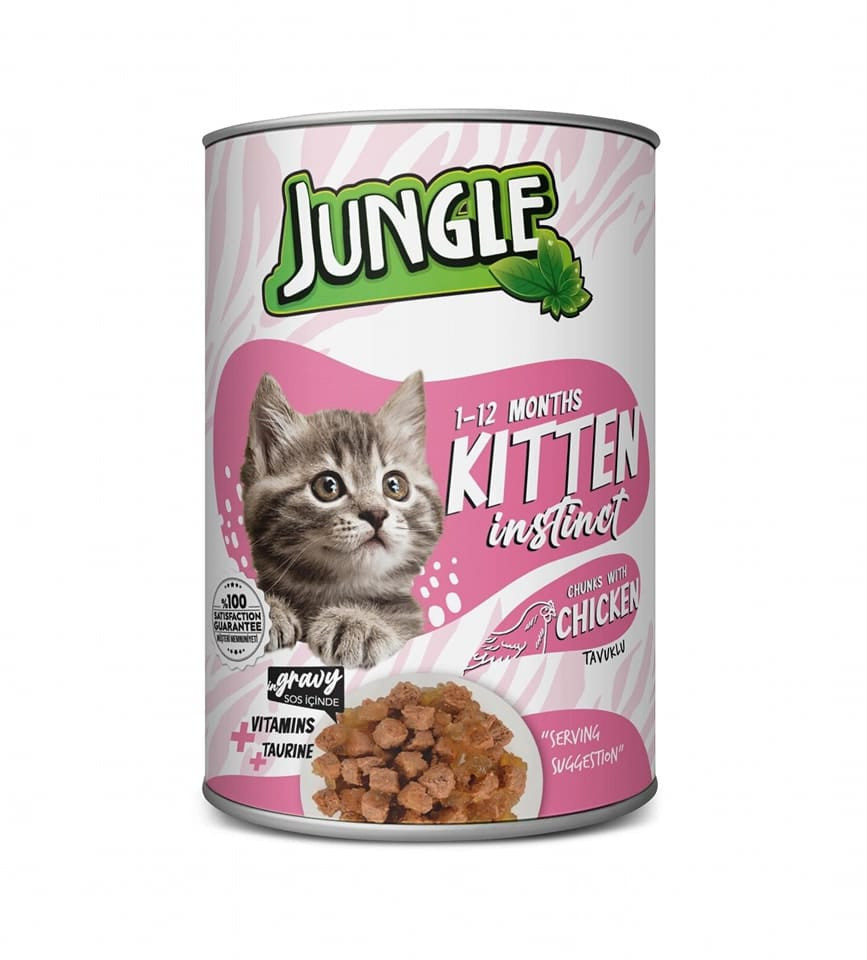 Jungle Kitten Can with Chicken in Gravy Kitten