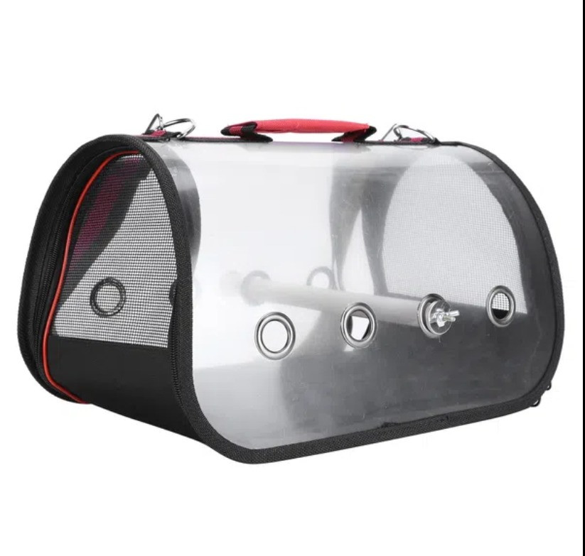 Transparent Pet Carrier Bag with Breathable Mesh Panels