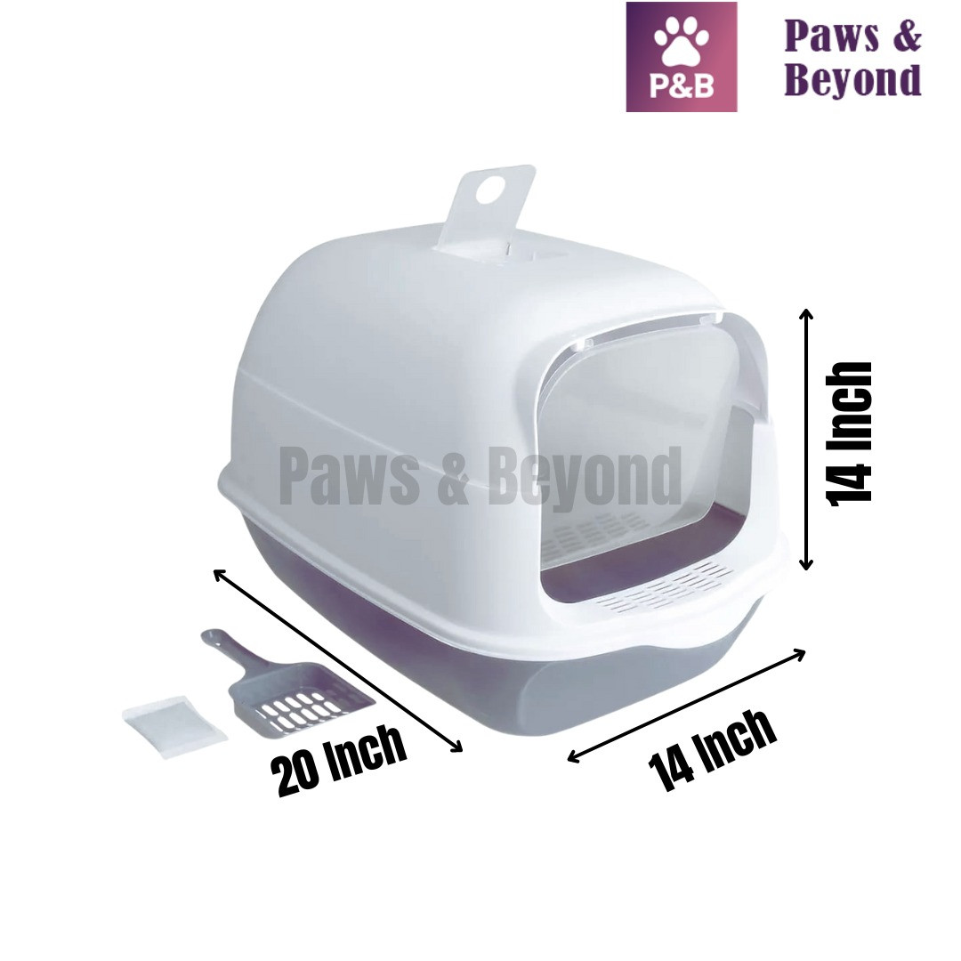 Cat Litter Box enclosed with Scoop