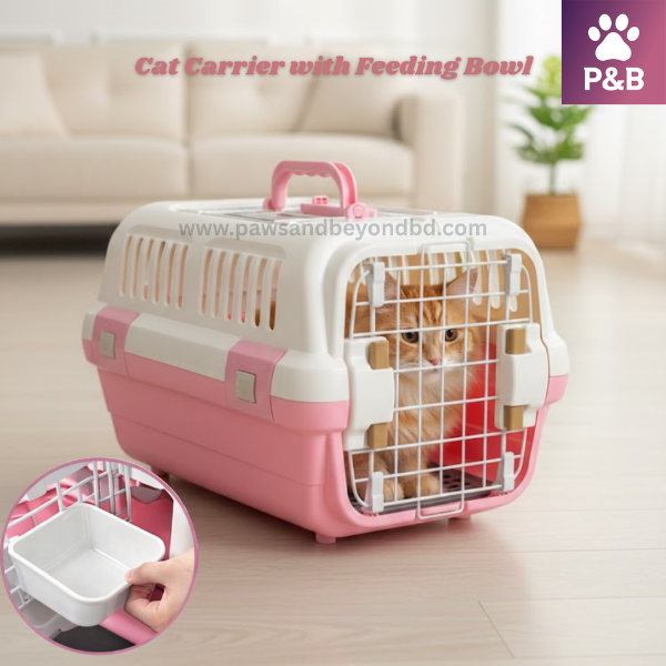 Cat Carrier with Feeding Bowl